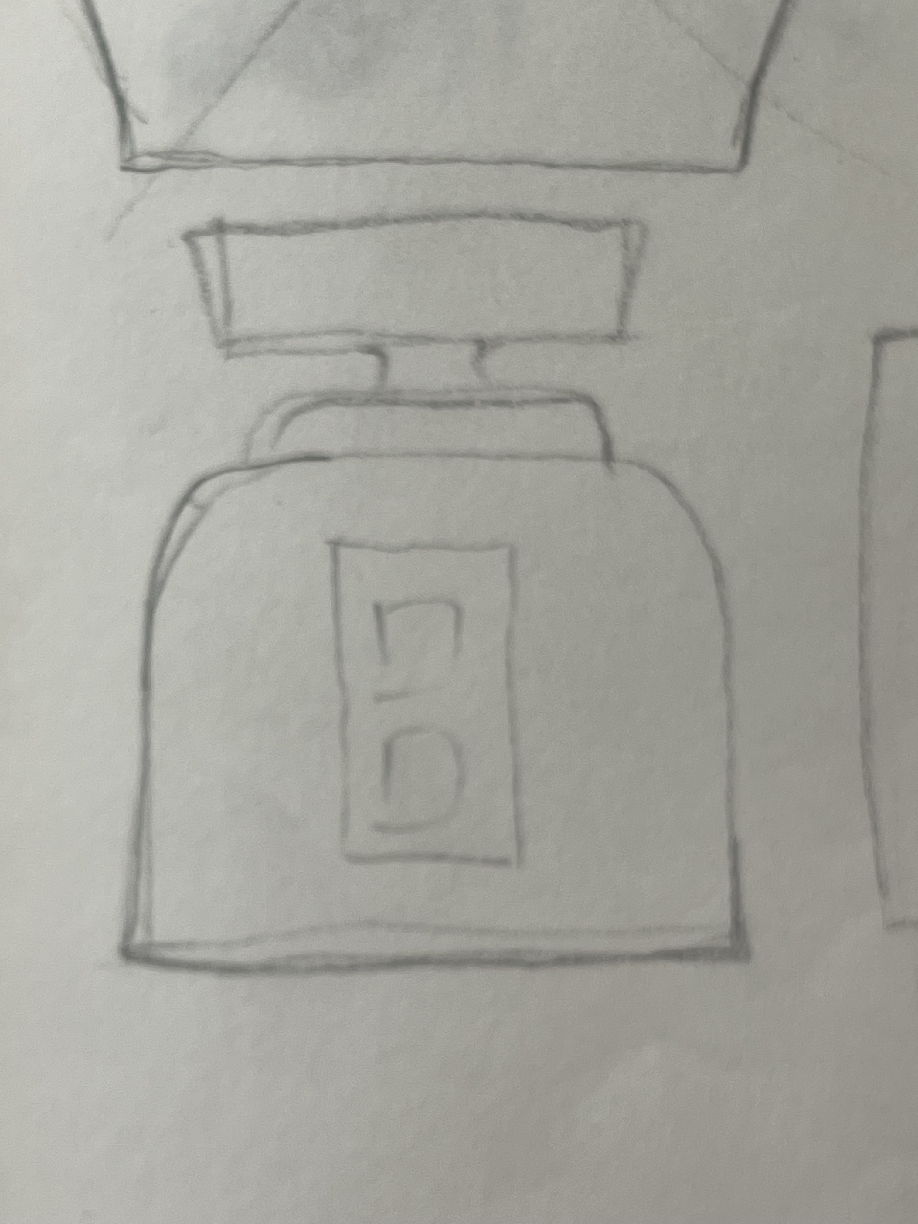 Preliminary pencil sketch for Jar I