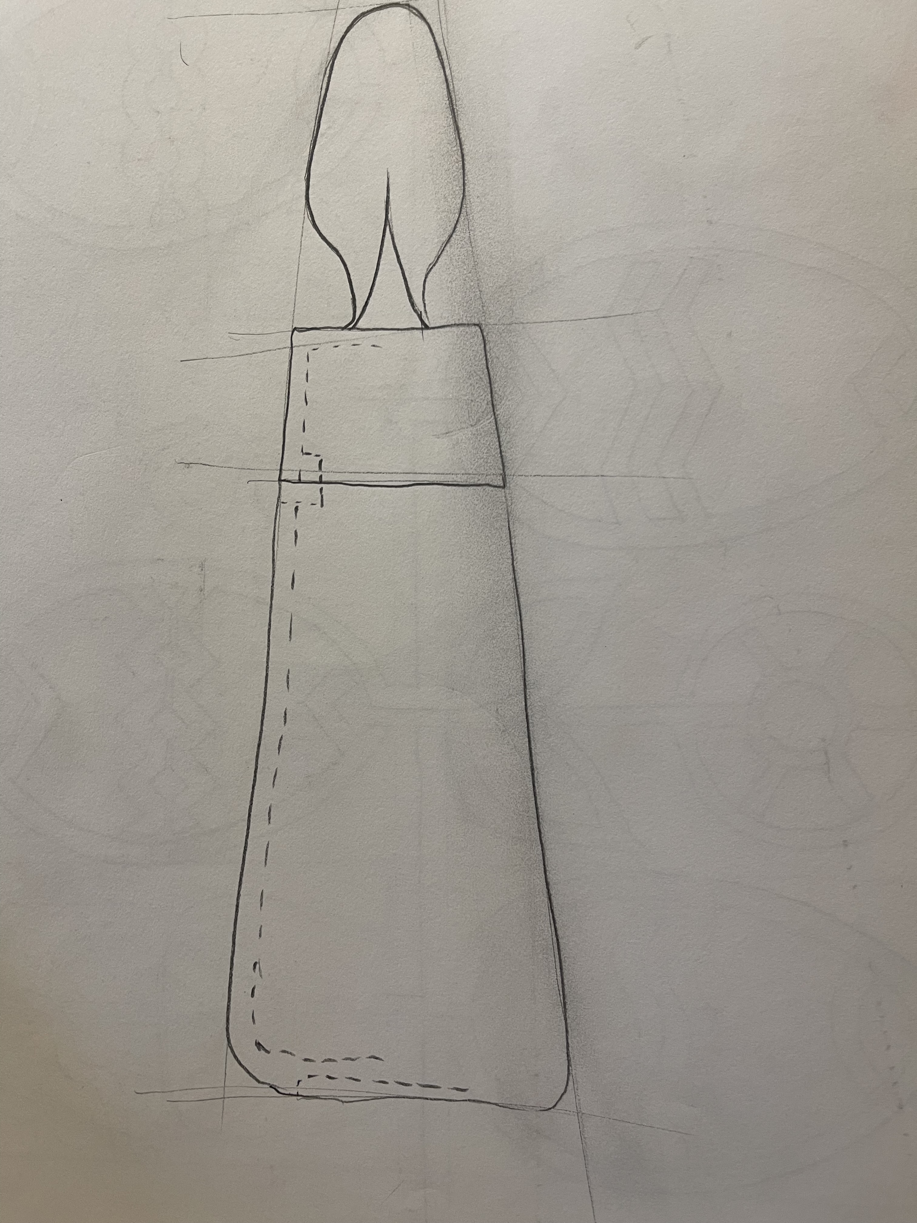 Preliminary pencil sketch for Jar II