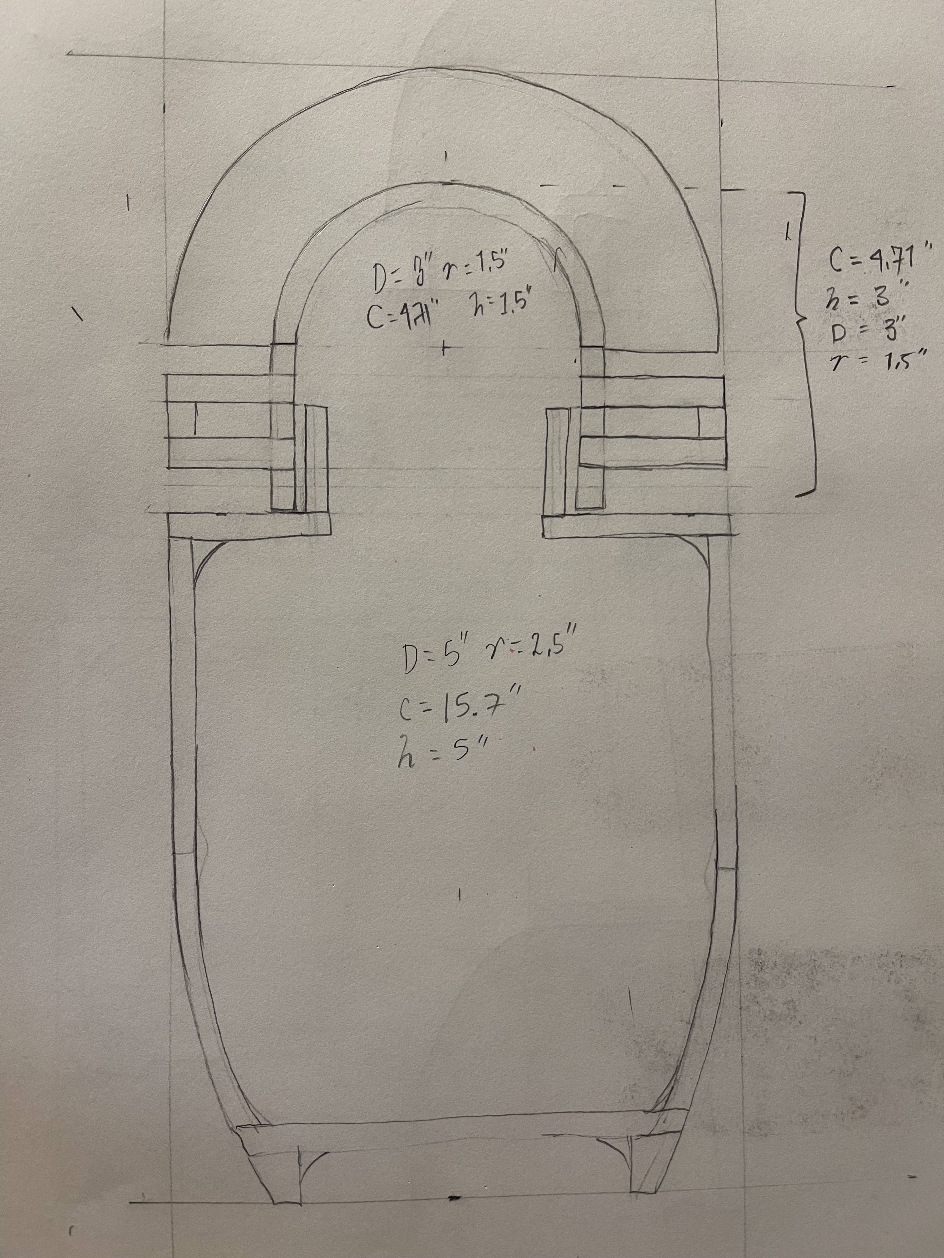 Preliminary pencil sketch for Jar IV