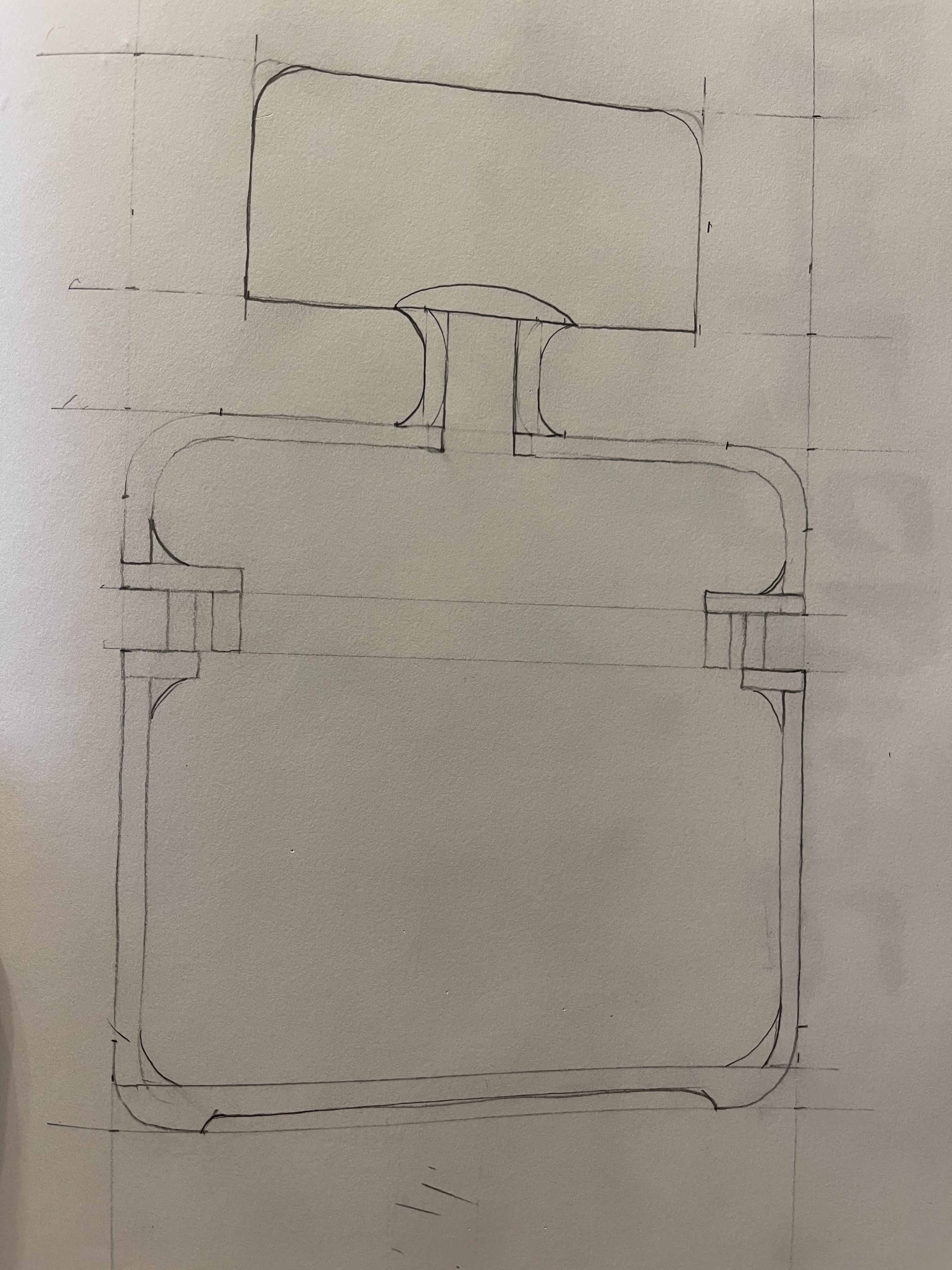 Preliminary pencil sketch for Jar III
